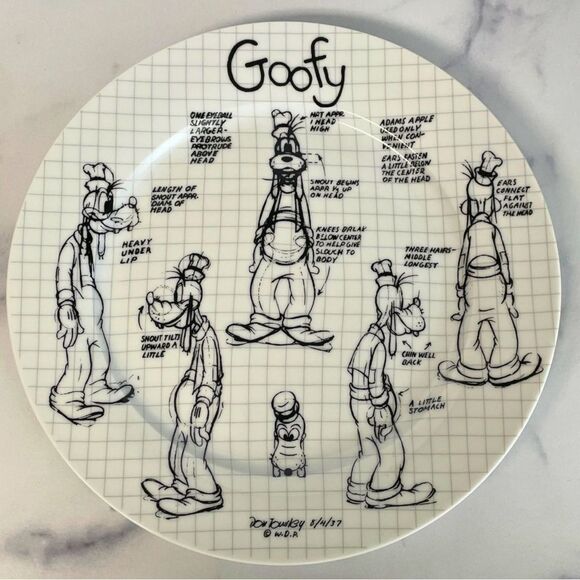 Disney Goofy Sketch Book Plates - 10.5" & 8" - Picture 4 of 11